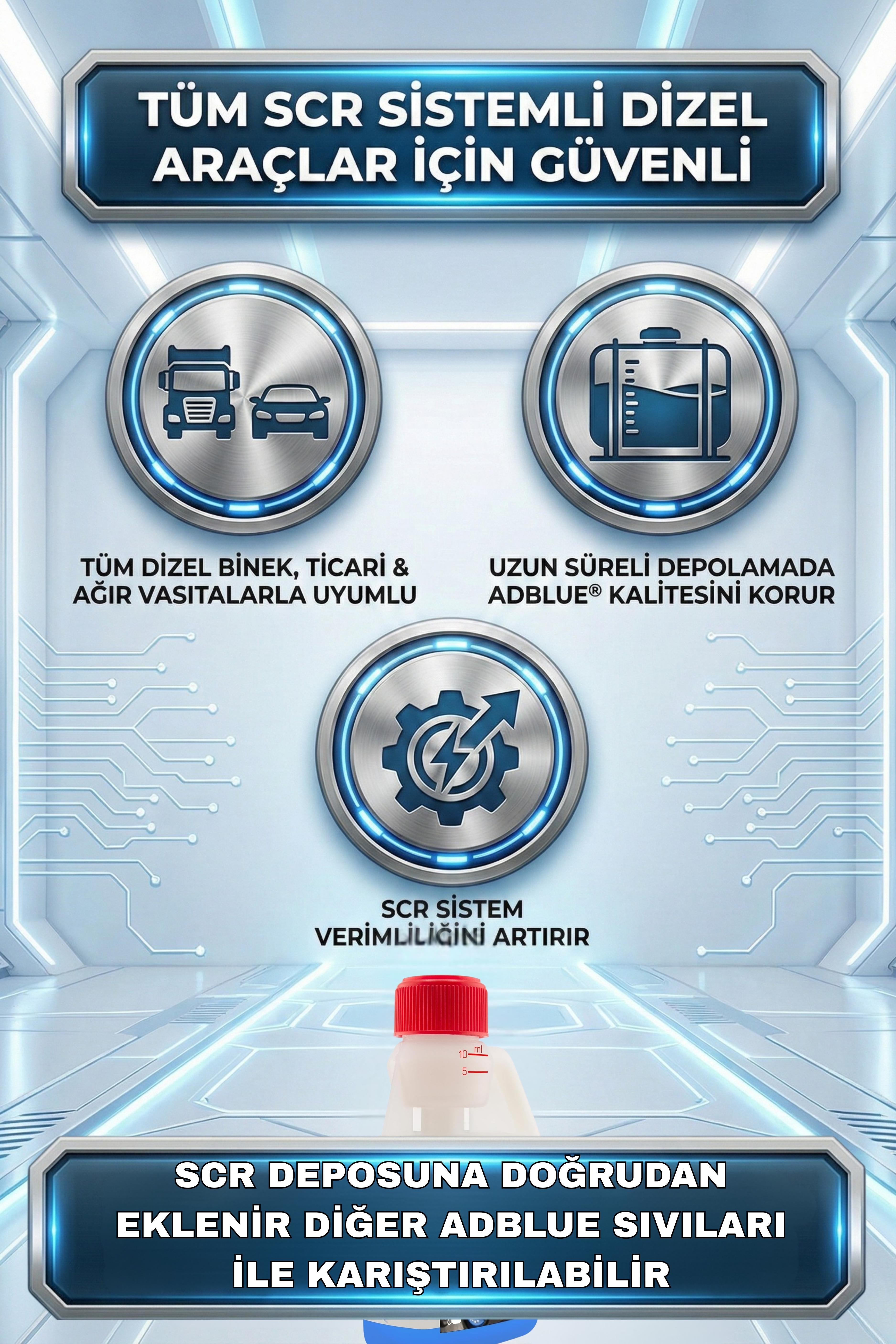 NanoBorTeX Kristalleşme Önleyici DEF / Adblue® Katkı Maddesi - SCR Sistem & Enjektör Koruyucu