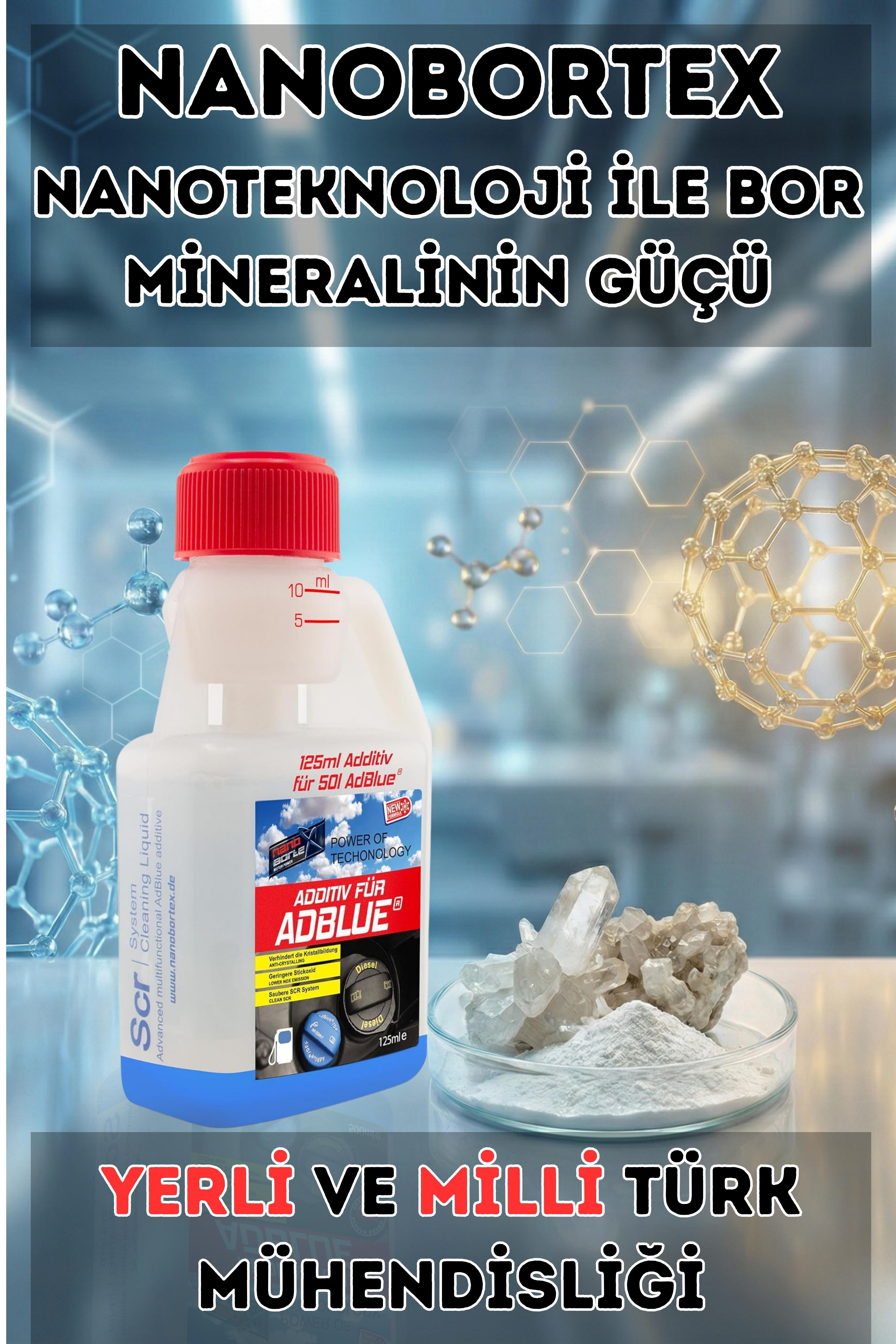 NanoBorTeX Kristalleşme Önleyici DEF / Adblue® Katkı Maddesi - SCR Sistem & Enjektör Koruyucu