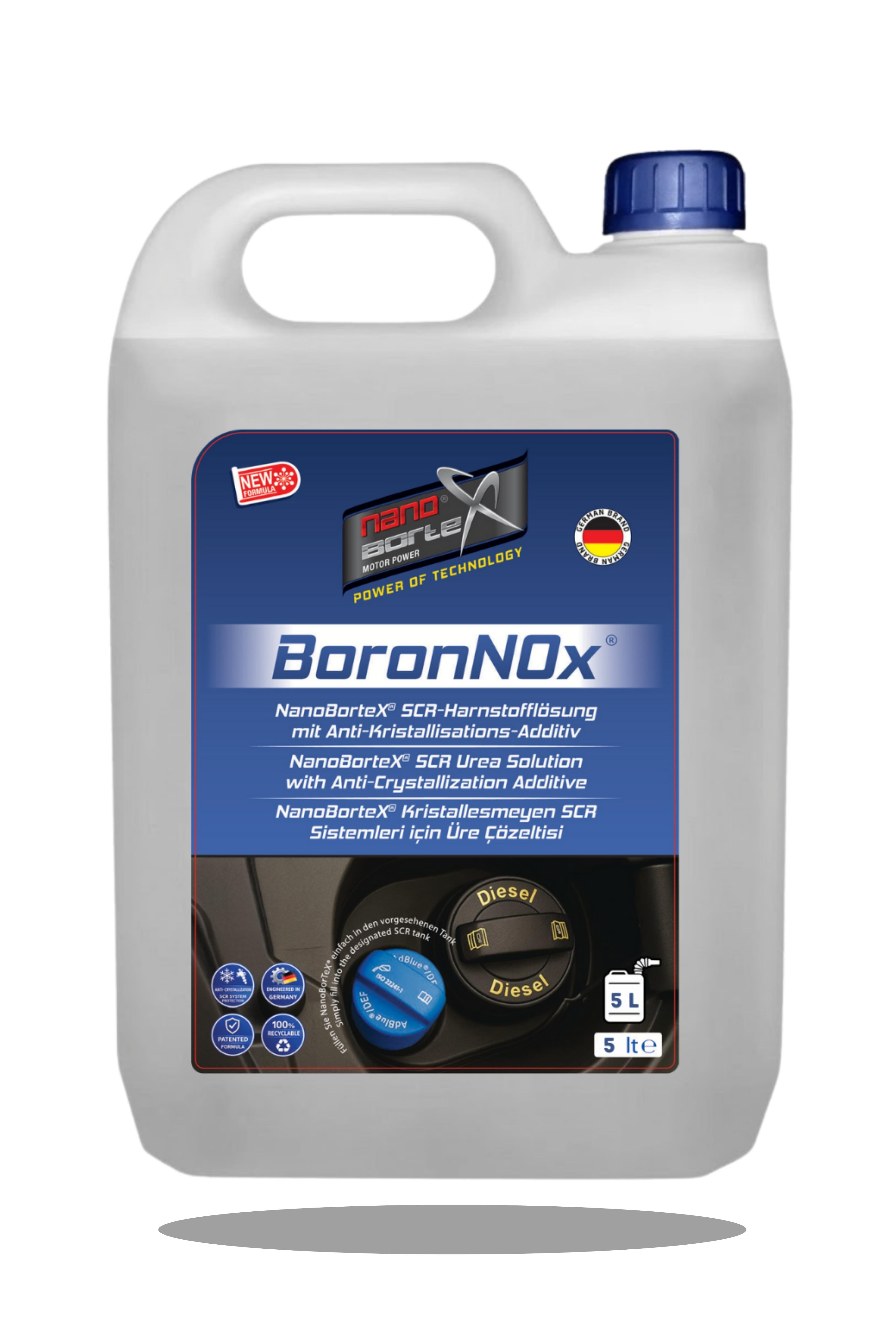 Nanobortex BoronNOX Kristalleşmeyen SCR & Üre Sistemi Çözümü (DEF / Adblue® Sıvısı) Kristaleşme Karşıtı ,Tıkanma Önleyici Bor Teknolojisi