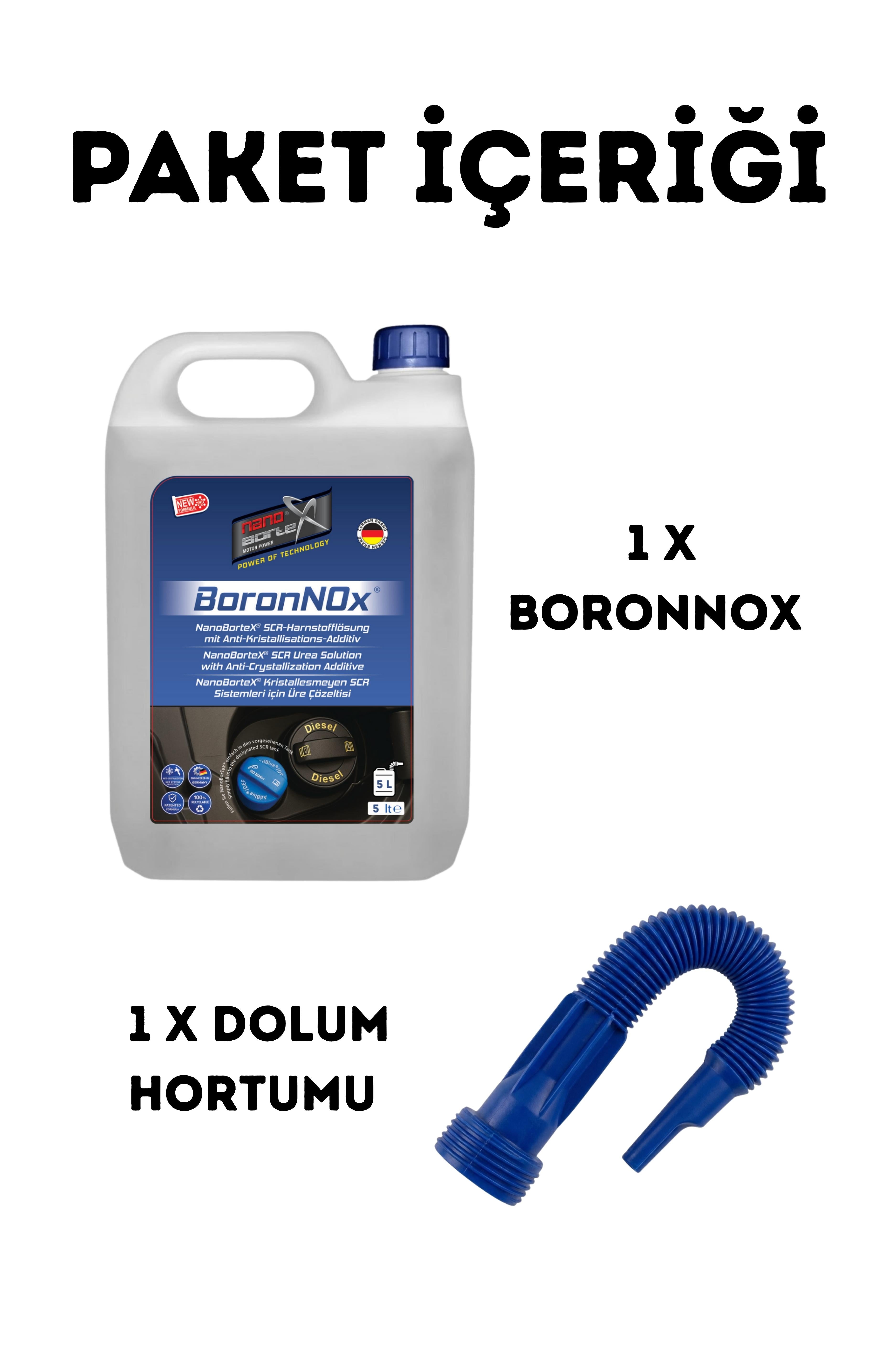 Nanobortex BoronNOX Kristalleşmeyen SCR & Üre Sistemi Çözümü (DEF / Adblue® Sıvısı) Kristaleşme Karşıtı ,Tıkanma Önleyici Bor Teknolojisi