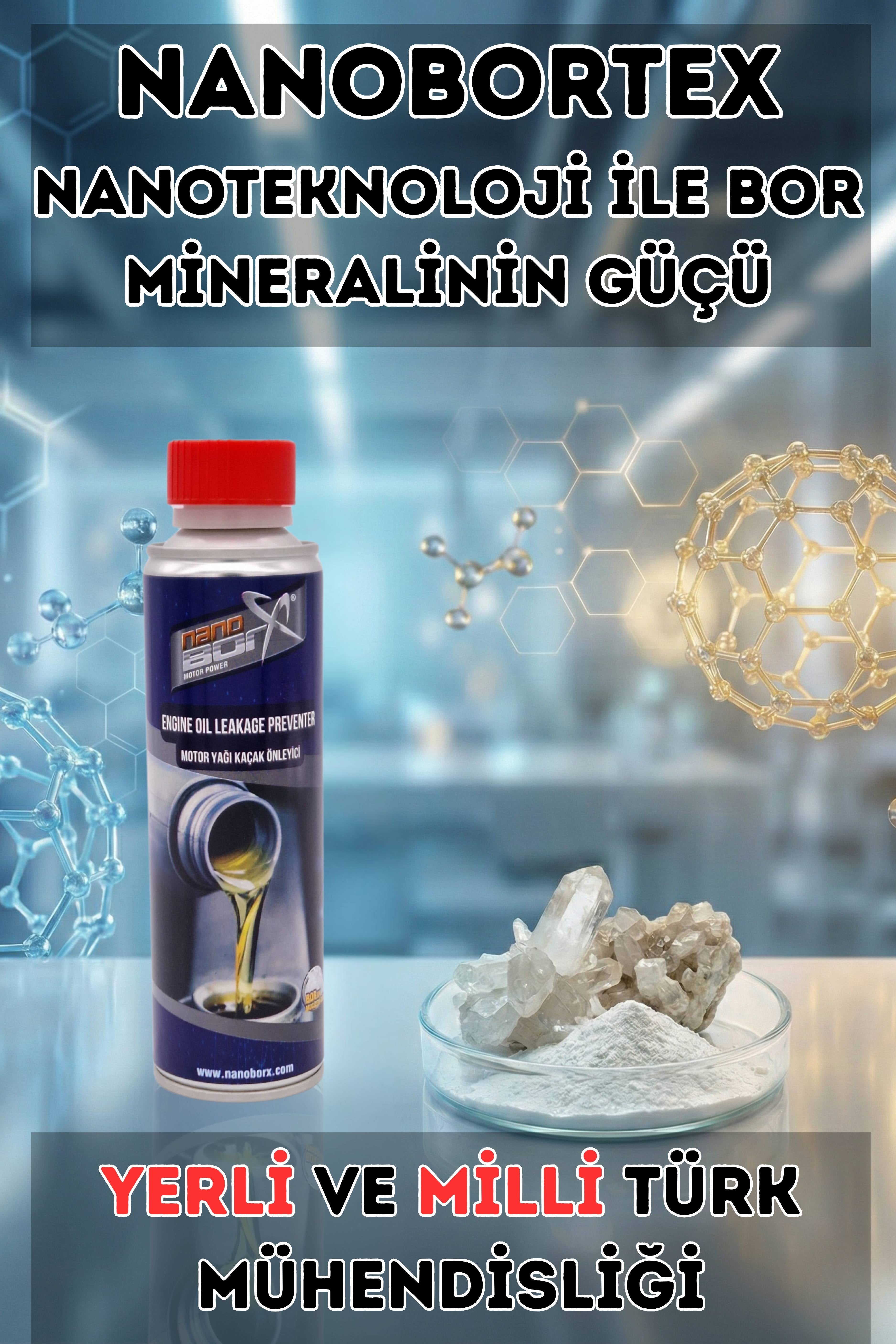 NanoBorTeX Motor Yağ Sızıntı Önleyici & Conta Yenileyici Katkı - Yağ Eksiltme Durdurucu & Mavi Duman Önleyici