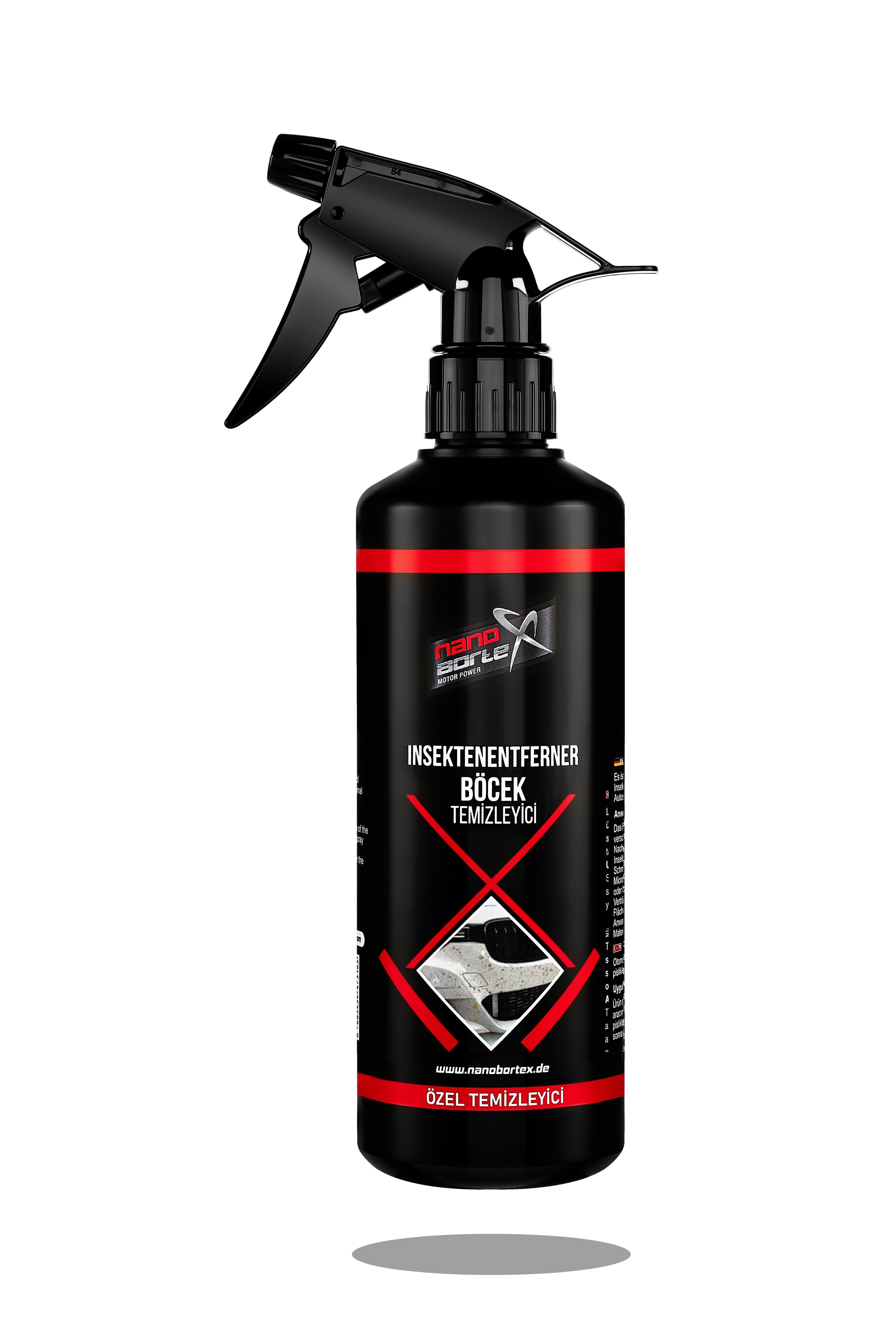 NanoBorTeX Böcek ve Kuş Pisliği Temizleyici - Araç Dış Yüzey Hızlı Leke Çıkarıcı 500 ML