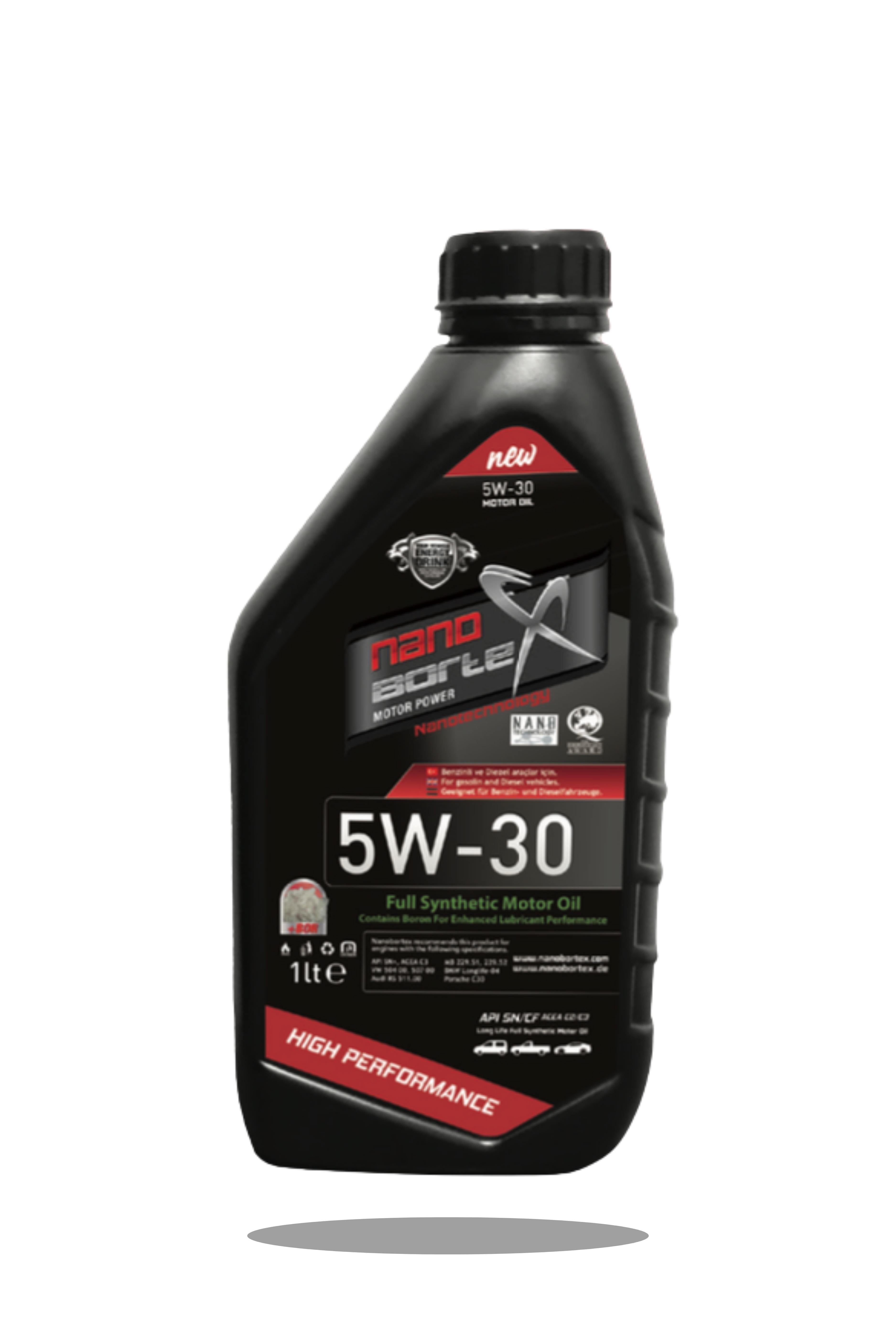 NanoBorTex 5W/30 Tam Sentetik Motor Yağı  - Yüksek  Performanslı Bor Teknolojisi - Tüm Araçlar