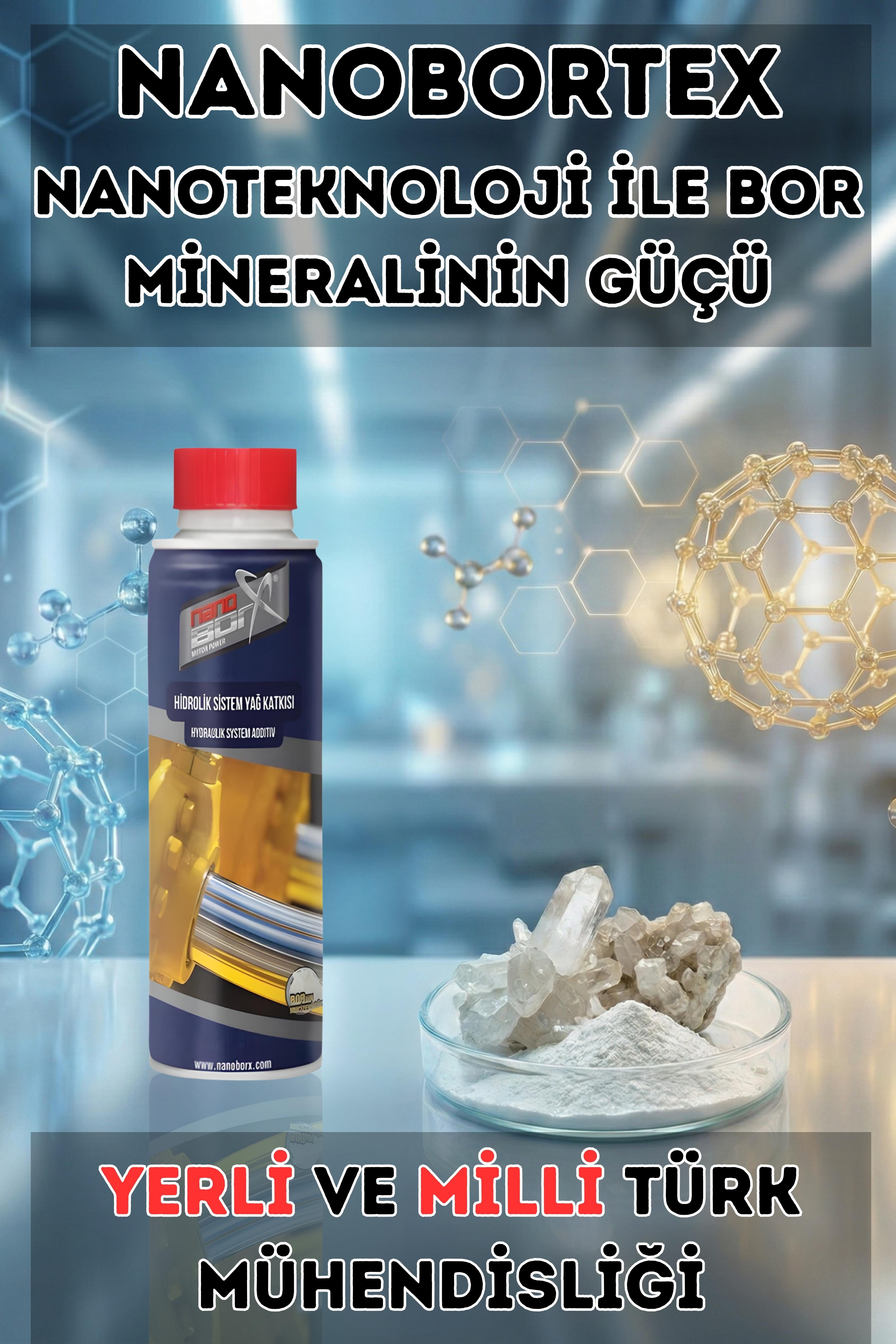 NanoBorTeX Hidrolik Sistem Koruyucu Katkı - O-Ring & Conta Yenileyici ve Sürtünme  Önleyici