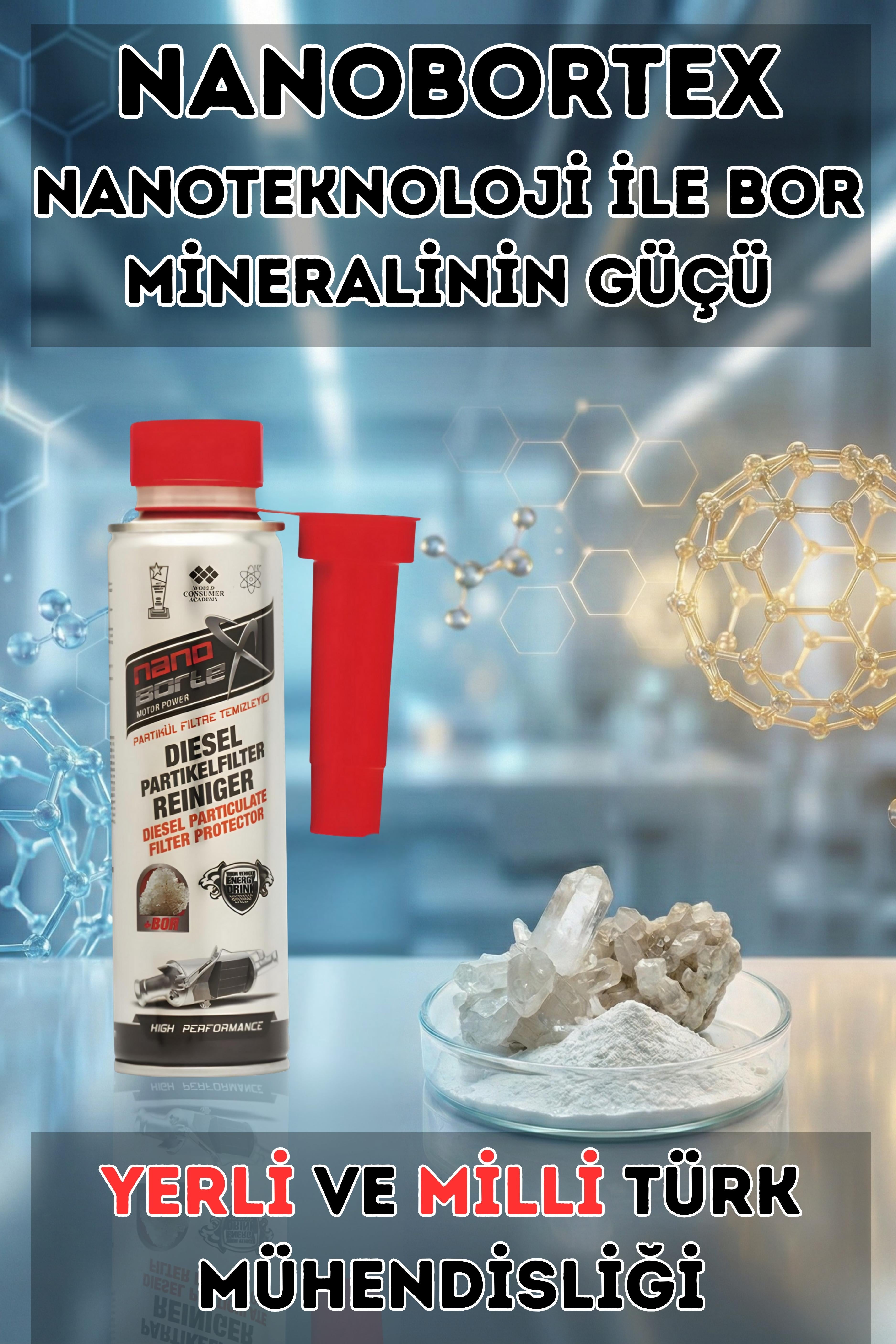 NanoBorTeX Dizel Partikül Filtre (DPF) Temizleyici Katkı - Tıkanıklık Giderici ve Filtre  Ömür Uzatıcı