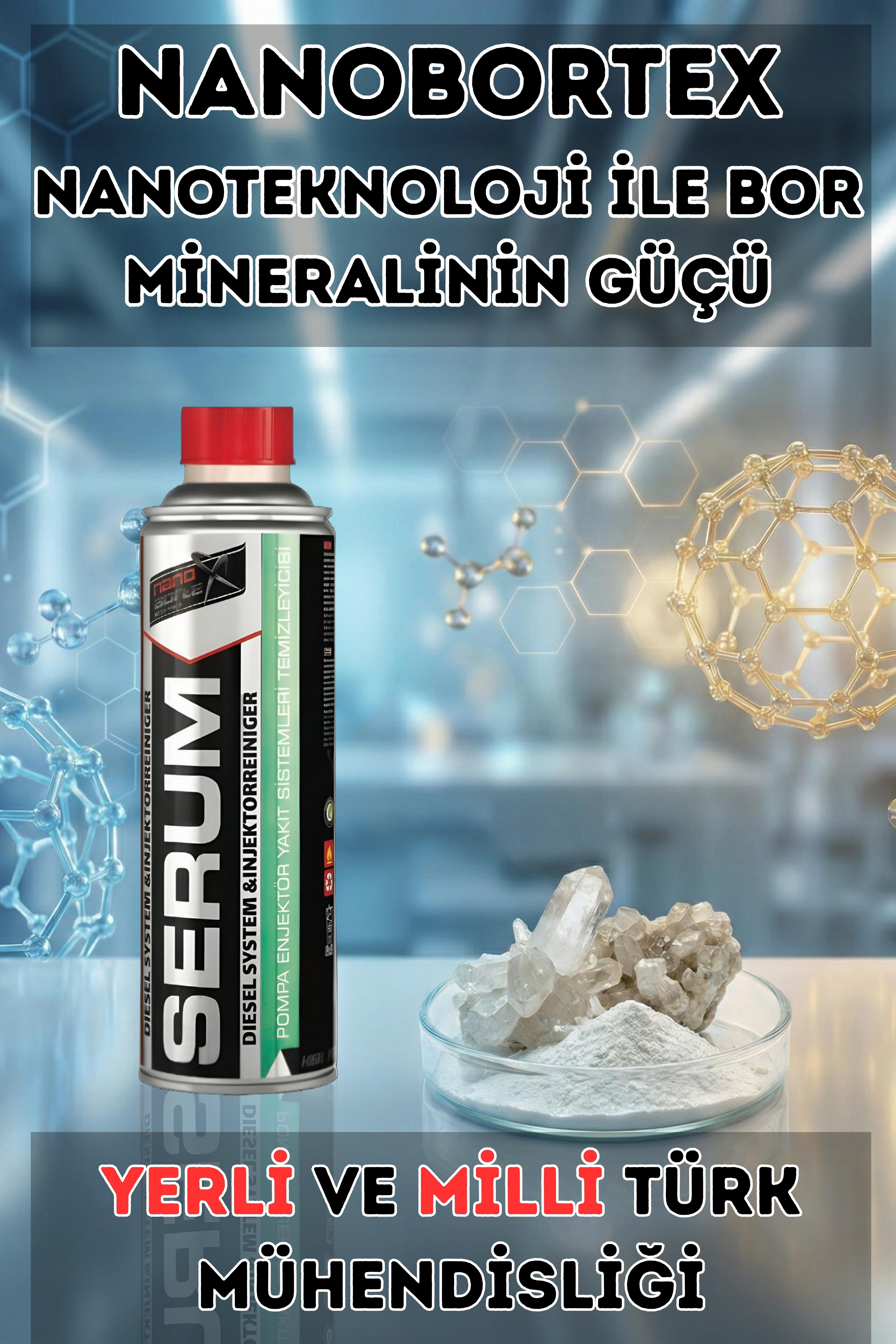 NanoBorTeX SERUM Dizel Yakıt Sistemi Temizleyici & Setan Artırıcı - Enjektör, EGR ve  DPF Koruyucu