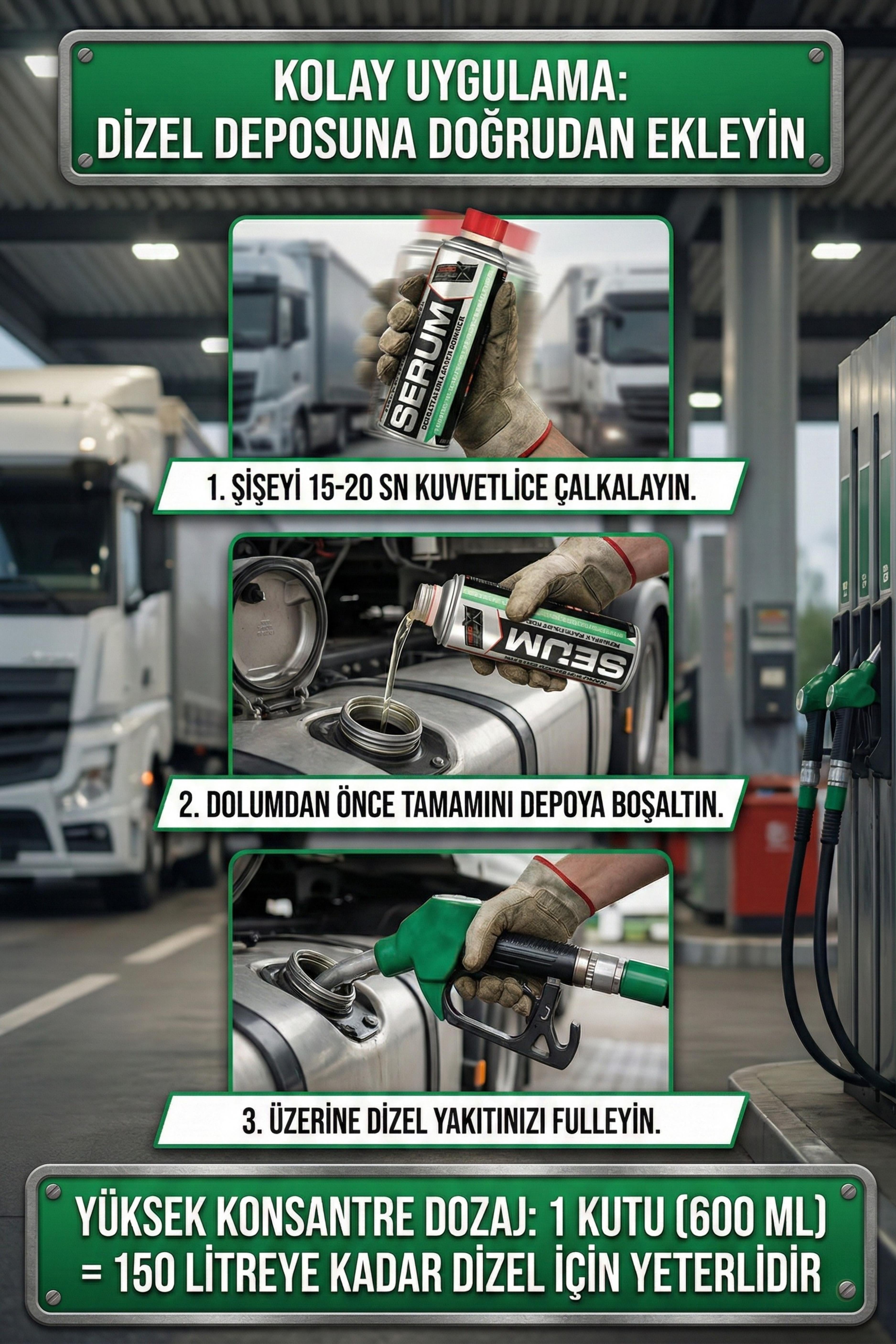 NanoBorTeX SERUM Dizel Yakıt Sistemi Temizleyici & Setan Artırıcı - Enjektör, EGR ve  DPF Koruyucu