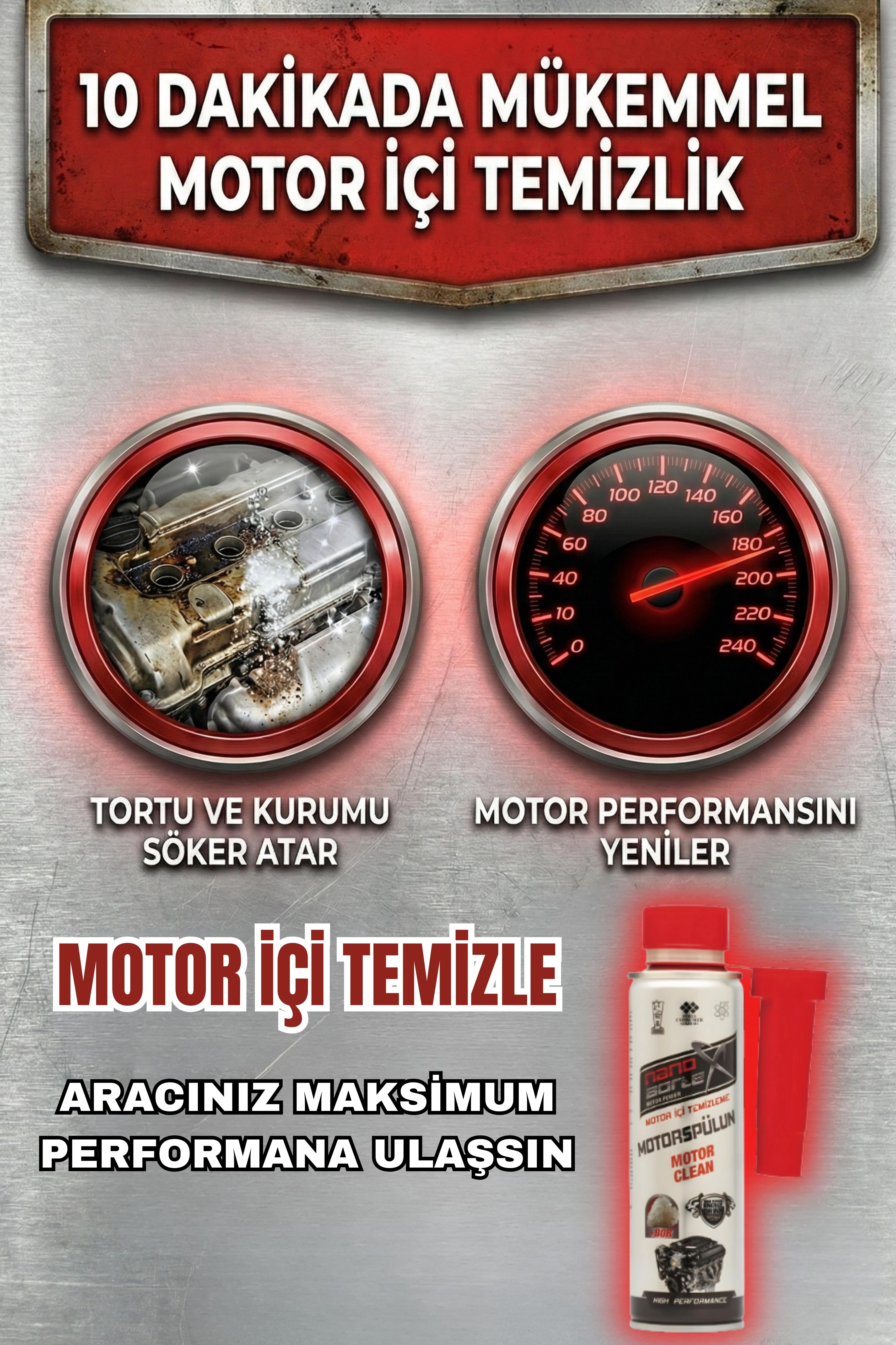 NanoBorTeX Profesyonel Motor İçi Temizleyici - Engine Flush & Yağ Sistemi Temizleme