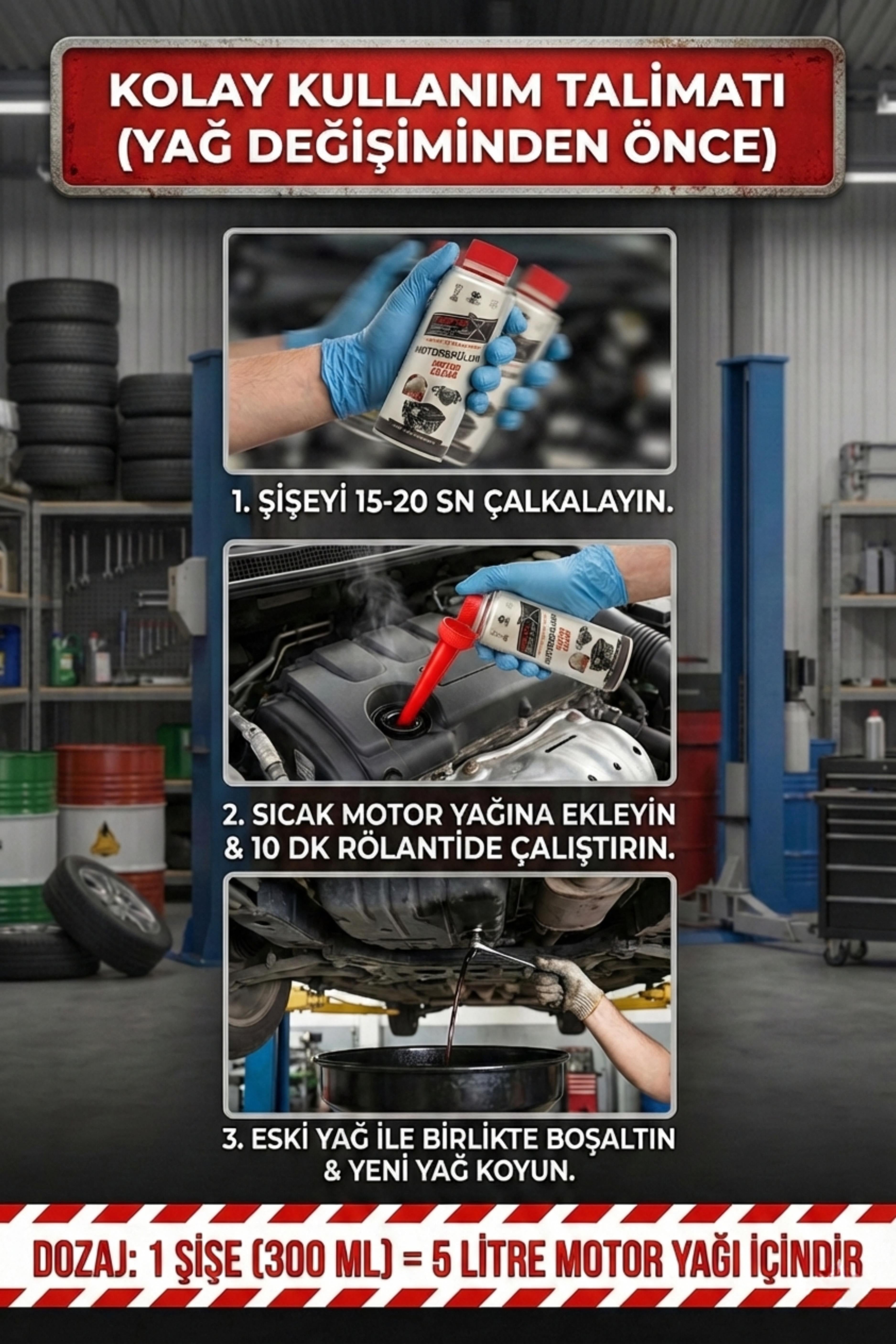 NanoBorTeX Profesyonel Motor İçi Temizleyici - Engine Flush & Yağ Sistemi Temizleme